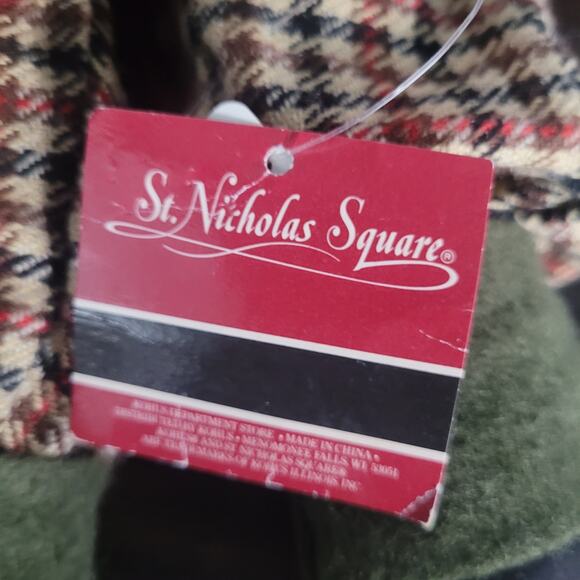 St. Nicholas Square Santa Doll Folk Art Rustic Yarn Beard Holiday 18" Primitive - Picture 11 of 13